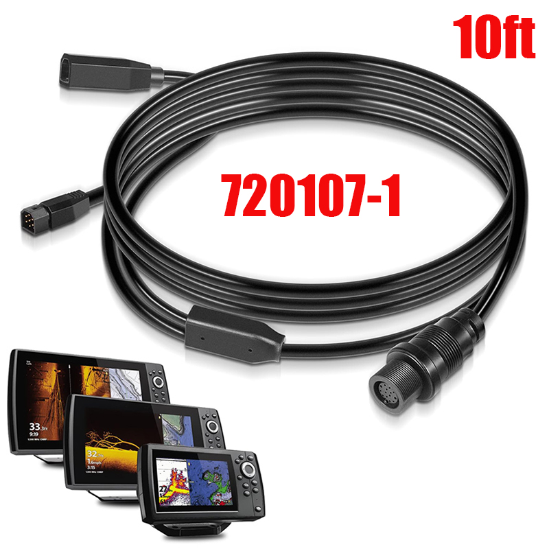 Fish Finder Cable - 720107-1 トランスデューサーアダプターケーブル 10フィート、9-M360-2-DDI-Y Mega 360 &