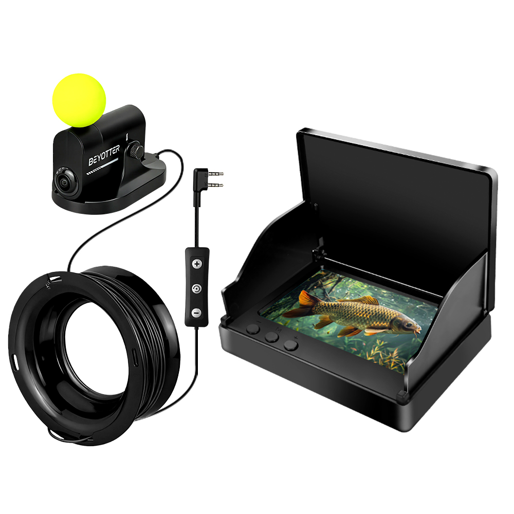 Fish Finder Battery - 新しいポータブル水中魚群探知機、0.6-30mの検出範囲、リチウム電池、LCD/LEDディスプレイ、自動フローティングボールポジション付き