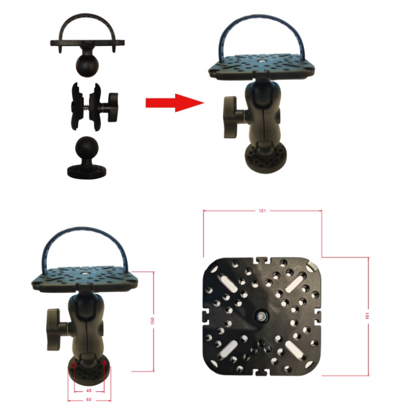 多機能ユニバーサルカヤックマウントプラットフォーム - カヤ - Fish Finder Mount のレビューと価格