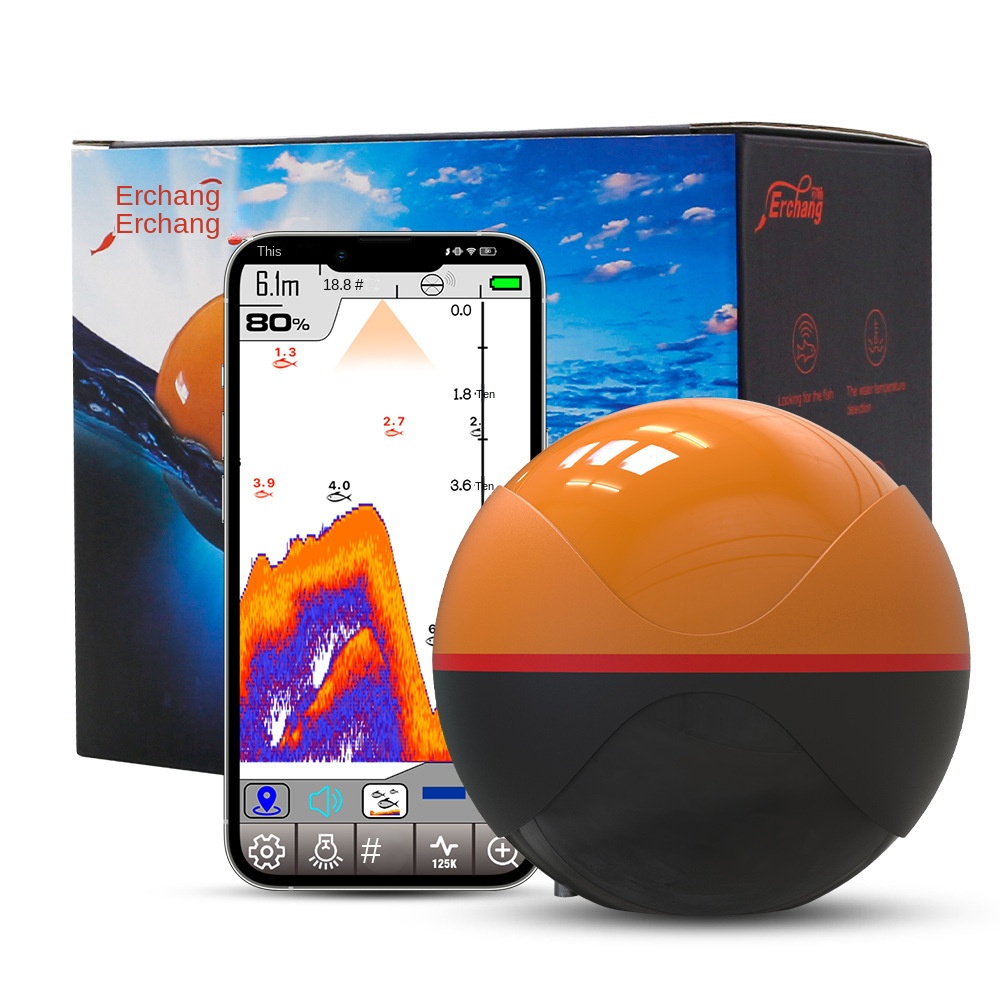 新しいデュアル周波数スマートWiFi魚群探知機、高精細ソナー - Fish Finder Battery のレビューと価格
