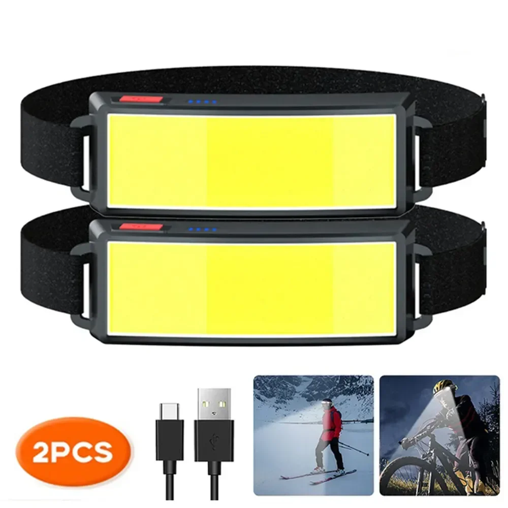 COB ポータブル LED ヘッドライト屋外ヘッドライト内蔵 - Fish Finder Battery のレビューと価格
