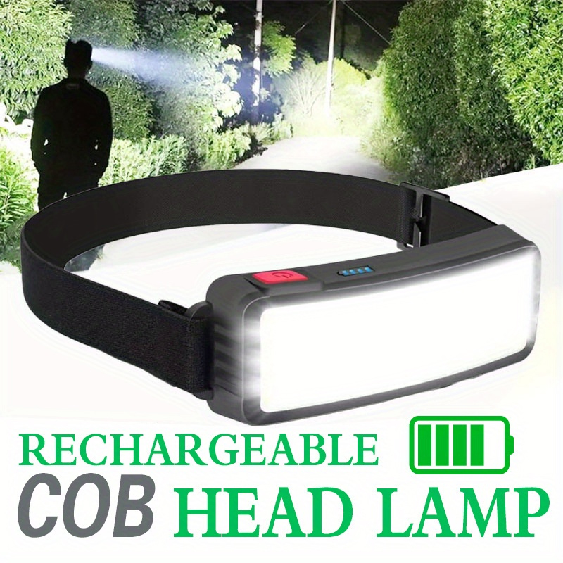 強力な COB LED ヘッドランプ Type-c 充電式ヘ - Fish Finder Battery のレビューと価格