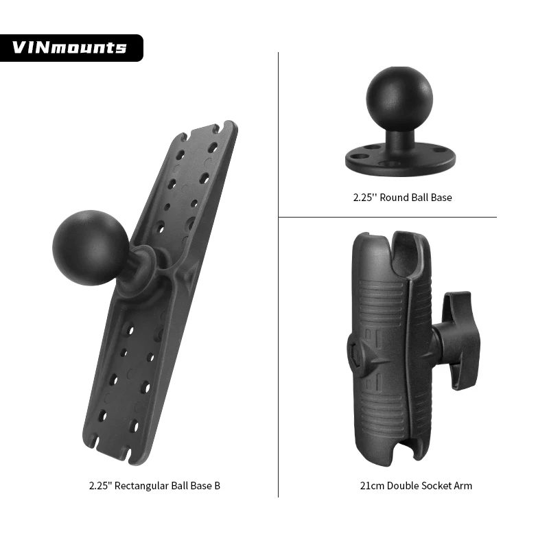 2.25インチ 最大21cm ユニバーサル魚群探知機マウント - Fish Finder Mount のレビューと価格