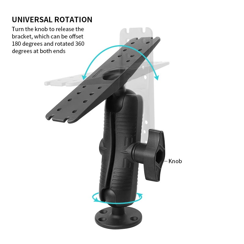 2.25インチ 最大21cm ユニバーサル魚群探知機マウント - Fish Finder Mount のレビューと価格