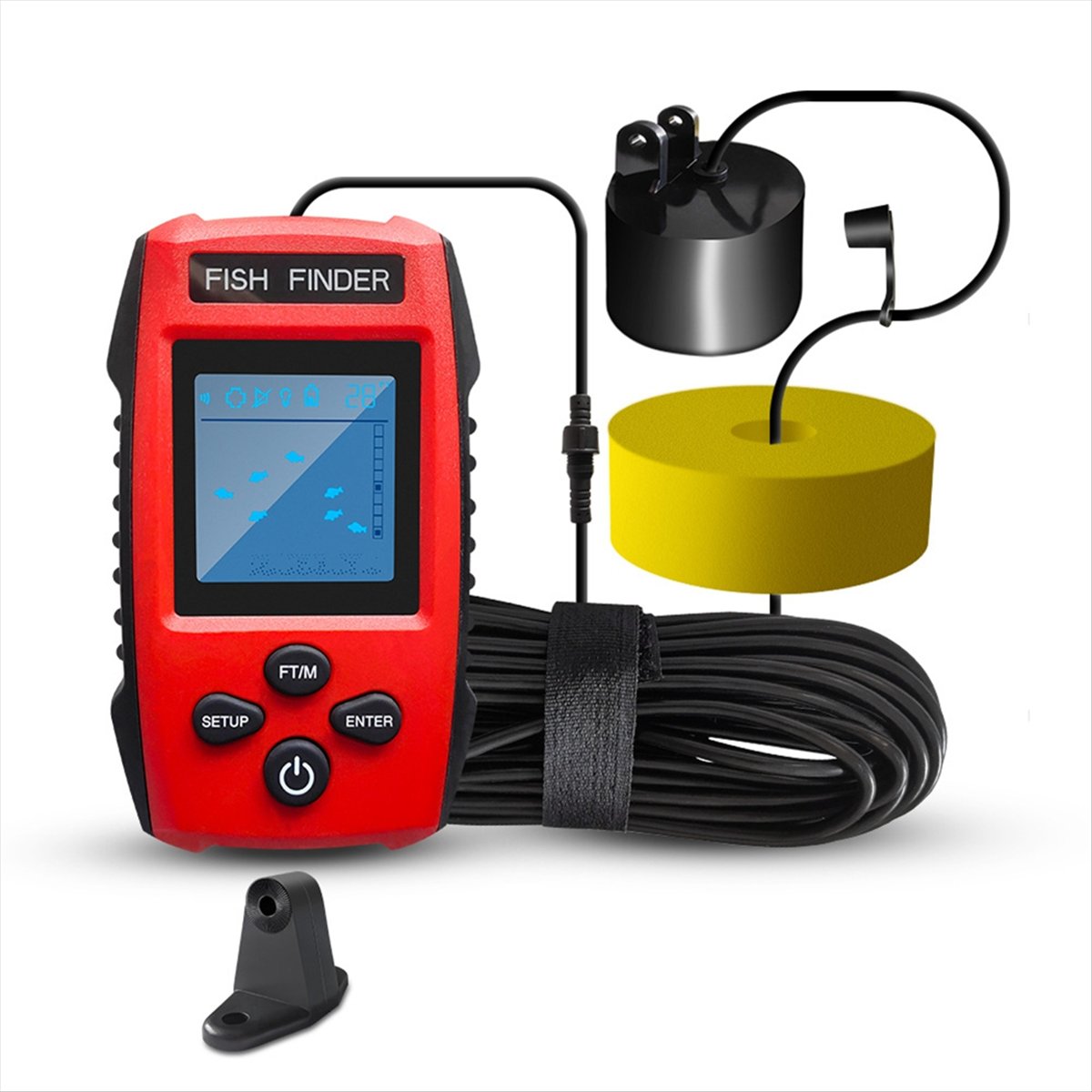カラー液晶魚群探知機 有線ソナー送信機 検出深度計付き 釣り - Fish Finder Transducer のレビューと価格