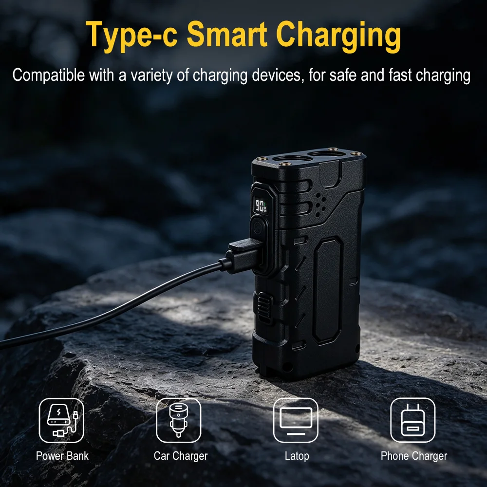 BORUIiT ハンドクランク EDC LED フラッシュラ - Fishing Light のレビューと価格