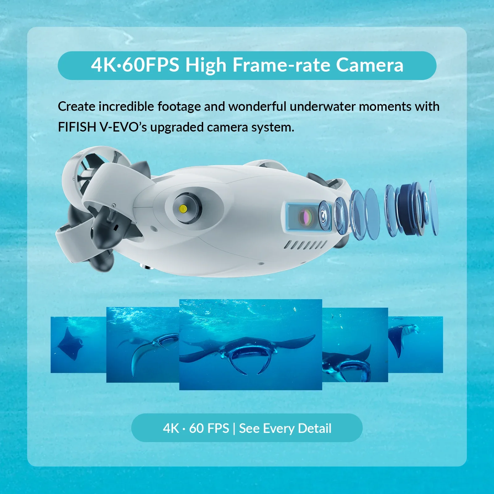 2026 プレミアム FIFISH V-EVO 水中カメラ  - Underwater Camera のレビューと価格