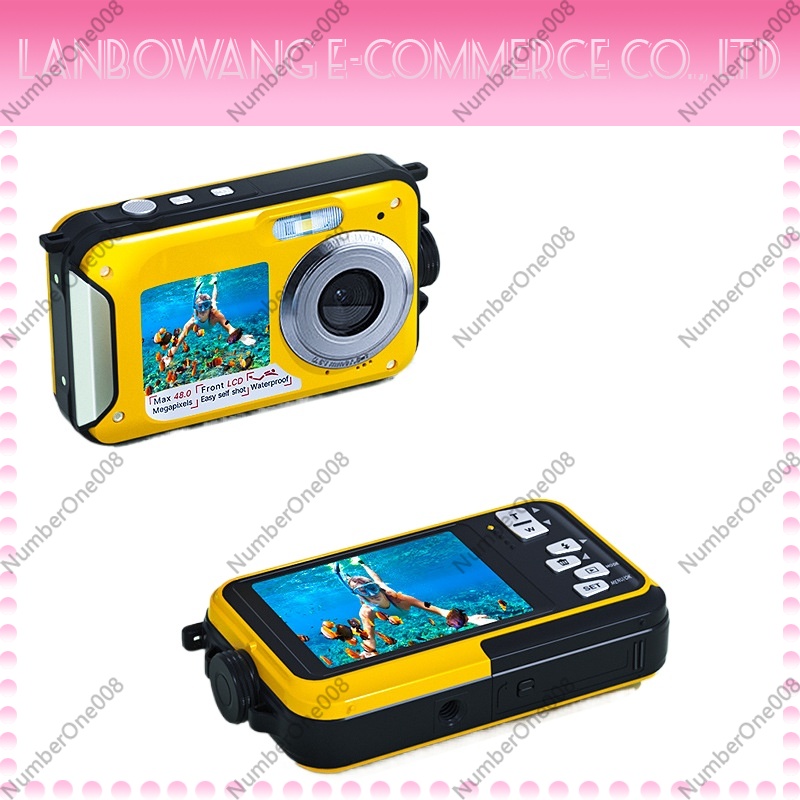 デュアルスクリーン防水アクションカメラ 4K HD アウトド - Underwater Camera のレビューと価格